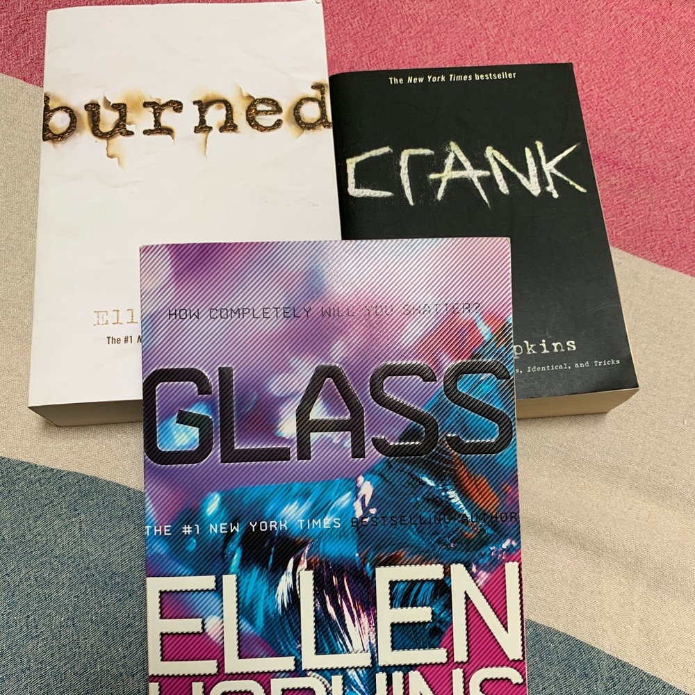 Three Ellen Hopkins used books